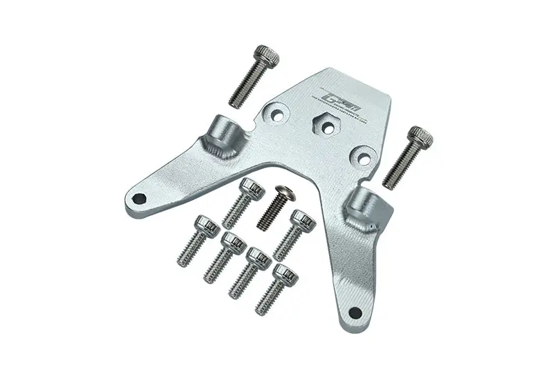 Losi 1/18 Mini-T 2.0 2Wd Stadium Truck Aluminum Front Bulkhead - 1Pc Set Silver 1