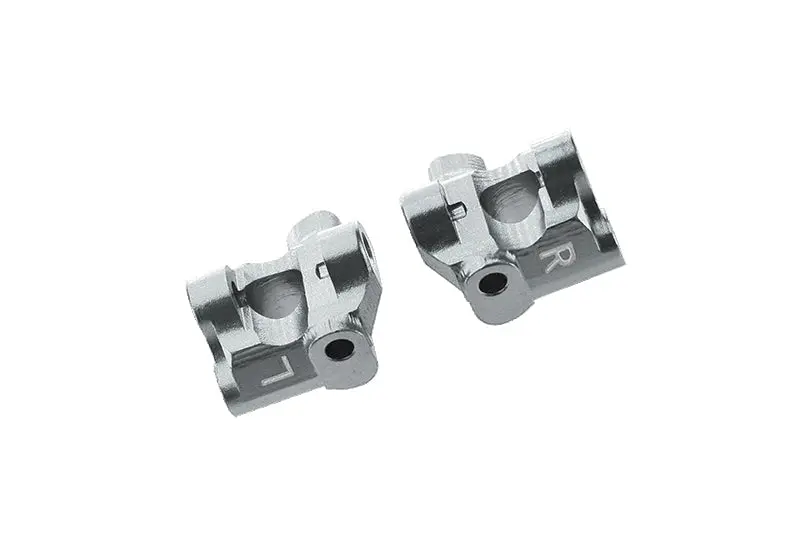 Losi 1/18 Mini-T 2.0 2Wd Stadium Truck Aluminum Front C-Hubs - 2Pc Set Silver 1
