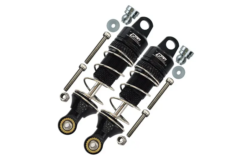 Losi 1/18 Mini-T 2.0 2Wd Stadium Truck Aluminum Front Spring Dampers (50Mm) - 2Pc Set Black 1