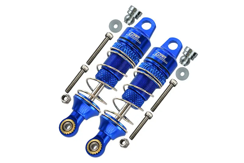 Losi 1/18 Mini-T 2.0 2Wd Stadium Truck Aluminum Front Spring Dampers (50Mm) - 2Pc Set Blue 1