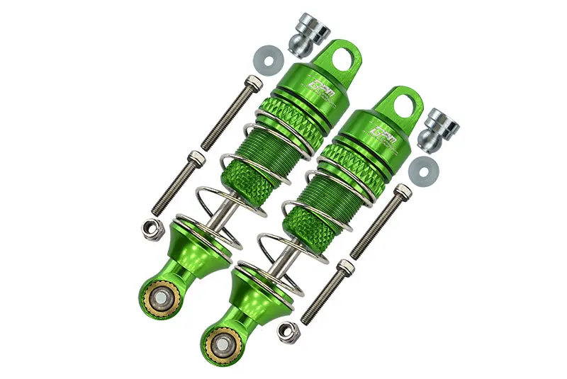 Losi 1/18 Mini-T 2.0 2Wd Stadium Truck Aluminum Front Spring Dampers (50Mm) - 2Pc Set Green 1