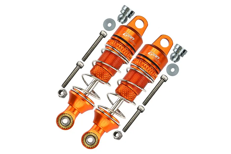 Losi 1/18 Mini-T 2.0 2Wd Stadium Truck Aluminum Front Spring Dampers (50Mm) - 2Pc Set Orange 1