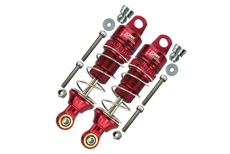 Losi 1/18 Mini-T 2.0 2Wd Stadium Truck Aluminum Front Spring Dampers (50Mm) - 2Pc Set Red 1