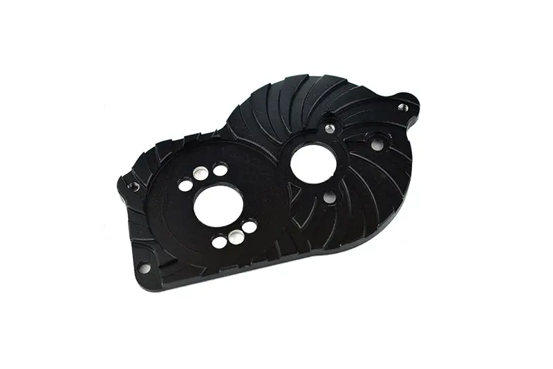 Losi 1/18 Mini-T 2.0 2Wd Stadium Truck Aluminum Motor Mount Plate With Heat Sink Fins - 1Pc Set Black 1