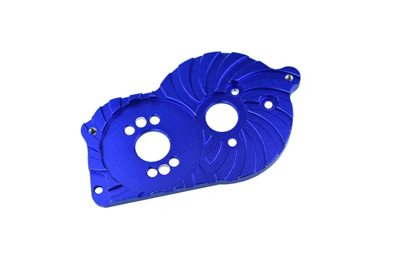 Losi 1/18 Mini-T 2.0 2Wd Stadium Truck Aluminum Motor Mount Plate With Heat Sink Fins - 1Pc Set Blue 1