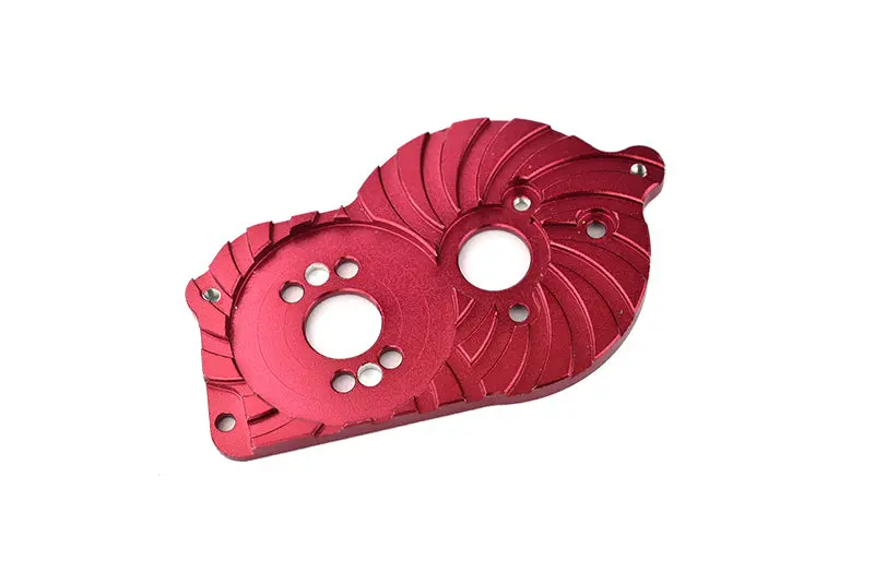 Losi 1/18 Mini-T 2.0 2Wd Stadium Truck Aluminum Motor Mount Plate With Heat Sink Fins - 1Pc Set Red 1