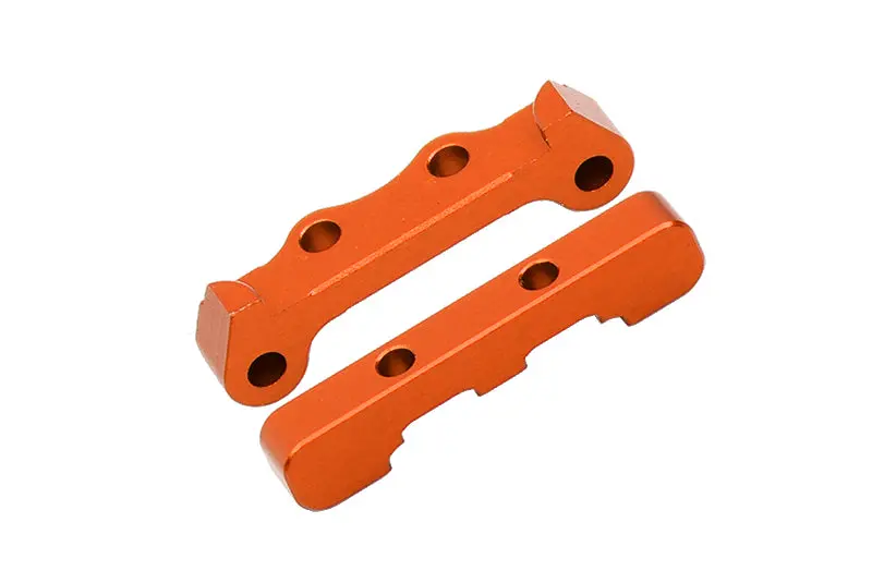Losi 1/18 Mini-T 2.0 2Wd Stadium Truck Aluminum Rear Lower Suspension Arm Mount - 2Pc Set Orange 1