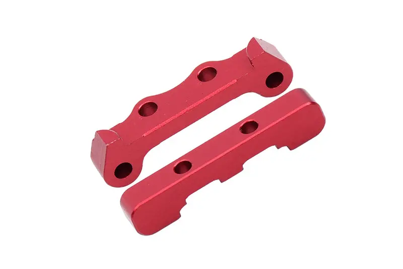 Losi 1/18 Mini-T 2.0 2Wd Stadium Truck Aluminum Rear Lower Suspension Arm Mount - 2Pc Set Red 1