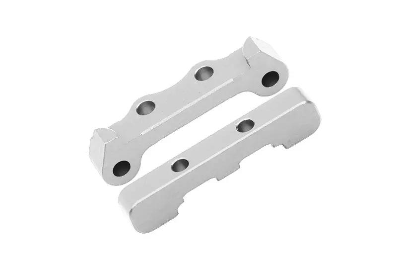 Losi 1/18 Mini-T 2.0 2Wd Stadium Truck Aluminum Rear Lower Suspension Arm Mount - 2Pc Set Silver 1