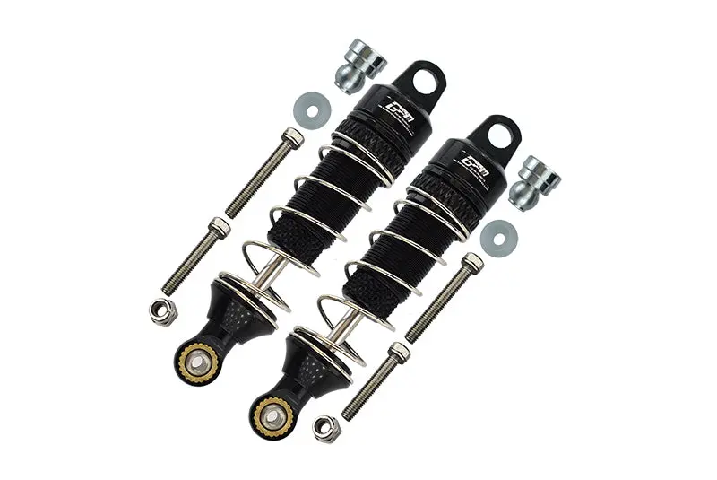 Losi 1/18 Mini-T 2.0 2Wd Stadium Truck Aluminum Rear Spring Dampers (60Mm) - 2Pc Set Black 1