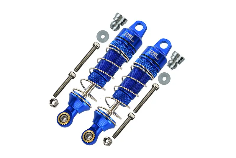 Losi 1/18 Mini-T 2.0 2Wd Stadium Truck Aluminum Rear Spring Dampers (60Mm) - 2Pc Set Blue 1