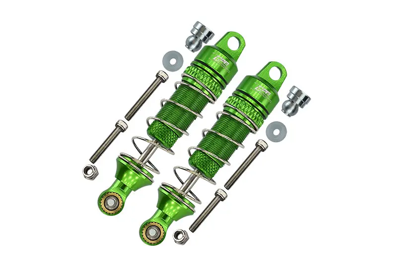Losi 1/18 Mini-T 2.0 2Wd Stadium Truck Aluminum Rear Spring Dampers (60Mm) - 2Pc Set Green 1