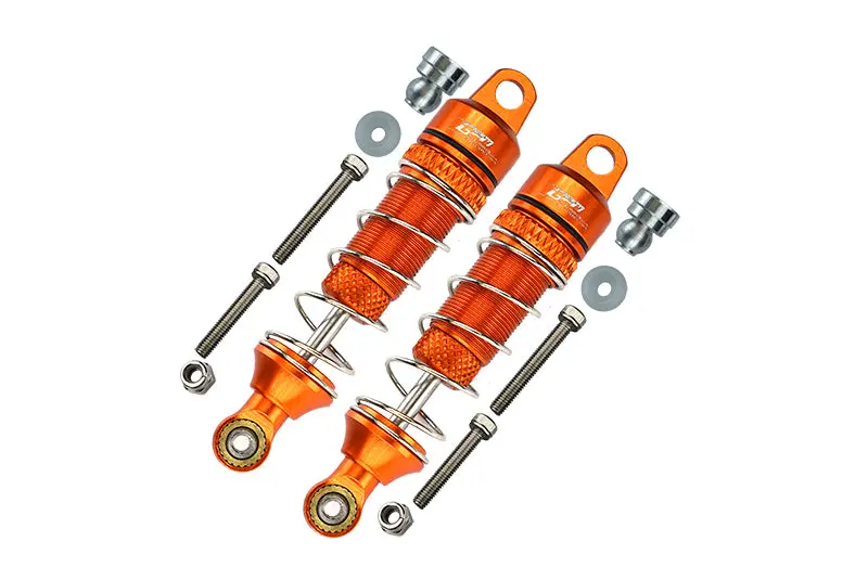 Losi 1/18 Mini-T 2.0 2Wd Stadium Truck Aluminum Rear Spring Dampers (60Mm) - 2Pc Set Orange 1