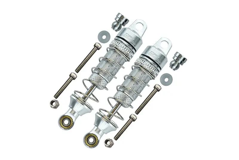 Losi 1/18 Mini-T 2.0 2Wd Stadium Truck Aluminum Rear Spring Dampers (60Mm) - 2Pc Set Silver 1
