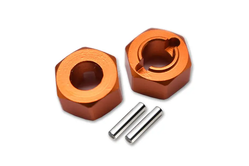 Losi 1/18 Mini-T 2.0 2Wd Stadium Truck Aluminum Rear Wheel Hex Adapters 5Mm Thick - 4Pc Set Orange 1