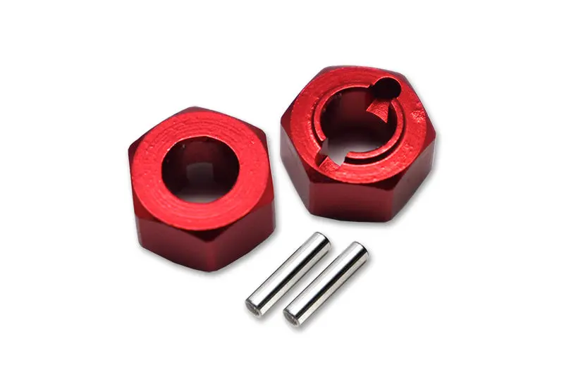 Losi 1/18 Mini-T 2.0 2Wd Stadium Truck Aluminum Rear Wheel Hex Adapters 5Mm Thick - 4Pc Set Red 1