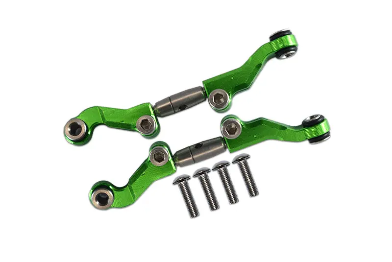 Losi 1/18 Mini-T 2.0 2Wd Stadium Truck Aluminum + Stainless Steel Adjustable Front Steering Tie Rod - 6Pc Set Green 1
