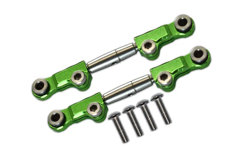 Losi 1/18 Mini-T 2.0 2Wd Stadium Truck Aluminum + Stainless Steel Front Upper Arm Tie Rod - 6Pc Set Green 1