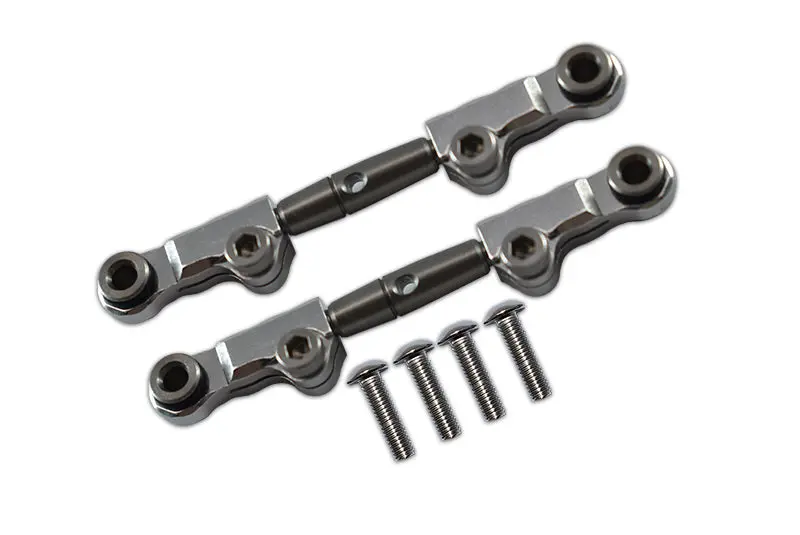 Losi 1/18 Mini-T 2.0 2Wd Stadium Truck Aluminum + Stainless Steel Front Upper Arm Tie Rod - 6Pc Set Silver 1
