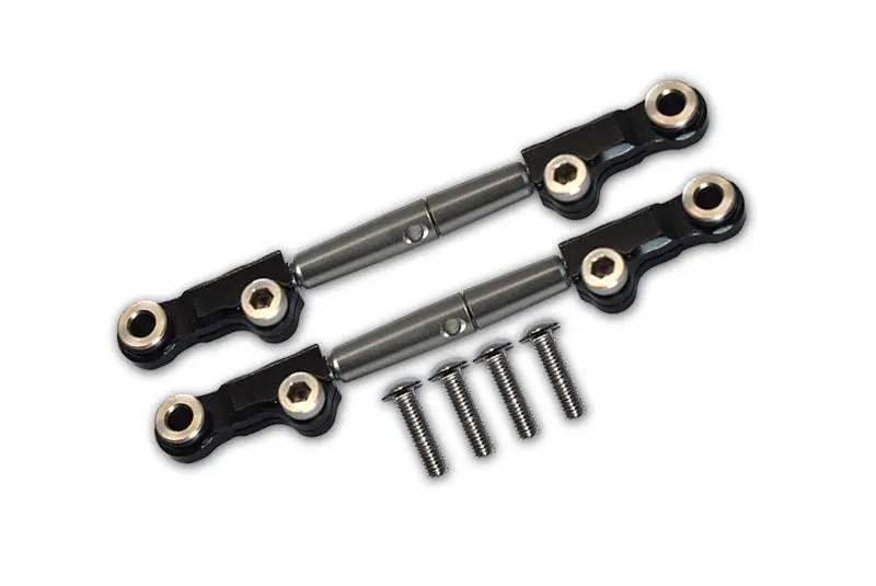 Losi 1/18 Mini-T 2.0 2Wd Stadium Truck Aluminum + Stainless Steel Rear Upper Arm Tie Rod - 6Pc Set Black 1