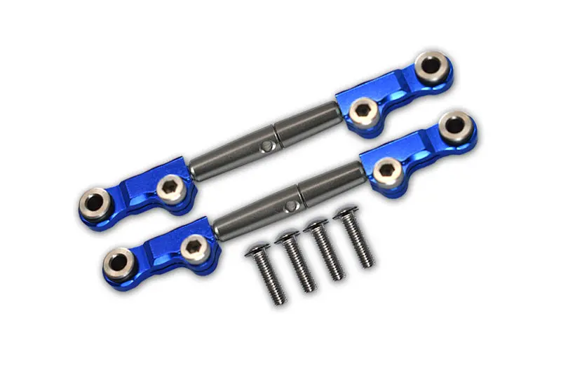 Losi 1/18 Mini-T 2.0 2Wd Stadium Truck Aluminum + Stainless Steel Rear Upper Arm Tie Rod - 6Pc Set Blue 1