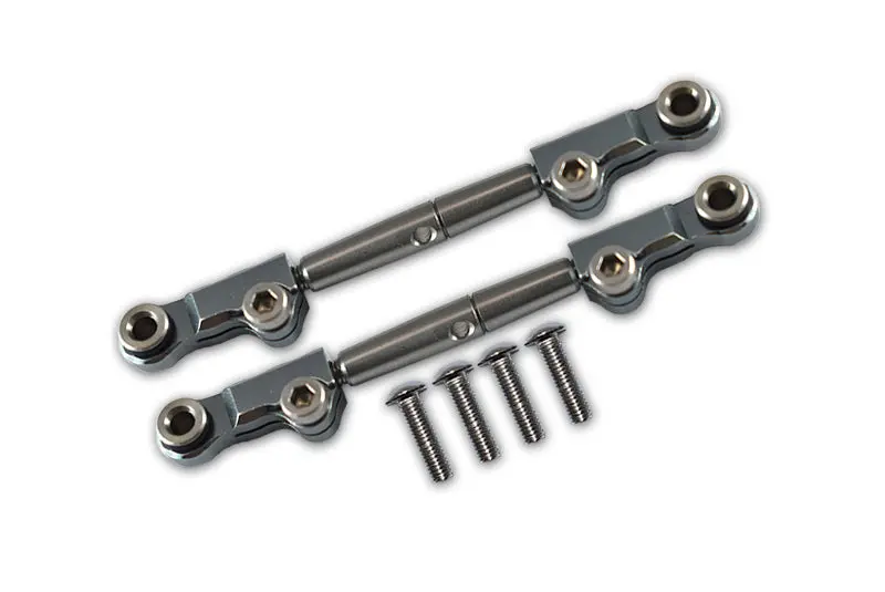 Losi 1/18 Mini-T 2.0 2Wd Stadium Truck Aluminum + Stainless Steel Rear Upper Arm Tie Rod - 6Pc Set Gray Silver 1