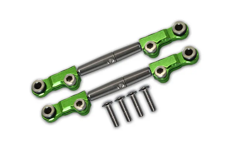Losi 1/18 Mini-T 2.0 2Wd Stadium Truck Aluminum + Stainless Steel Rear Upper Arm Tie Rod - 6Pc Set Green 1