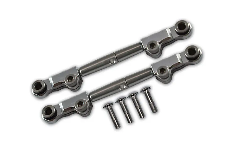 Losi 1/18 Mini-T 2.0 2Wd Stadium Truck Aluminum + Stainless Steel Rear Upper Arm Tie Rod - 6Pc Set Silver 1