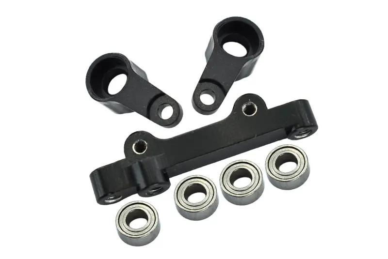 Losi 1/18 Mini-T 2.0 2Wd Stadium Truck Aluminum Steering Assembly - 7Pc Set Black 1