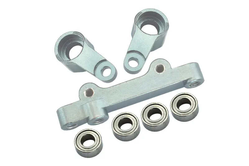 Losi 1/18 Mini-T 2.0 2Wd Stadium Truck Aluminum Steering Assembly - 7Pc Set Silver 1