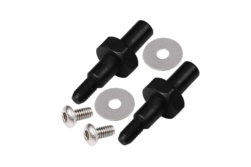 Losi 1/18 Mini-T 2.0 2Wd Stadium Truck Harden Steel #45 Front Wheel Axle - 6Pc Set Black 1