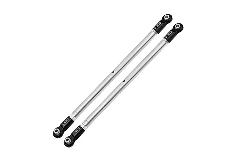 Losi 1/6 4Wd Super Baja Rey 2.0 Los05021 Stainless Steel Adjustable Rear Upper Chassis Link Tie Rods With Aluminium Ends - 2Pc Set Black 1
