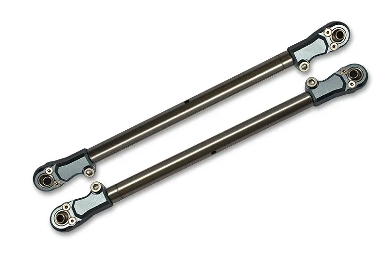Losi 1/6 4Wd Super Baja Rey 2.0 Los05021 Stainless Steel Adjustable Rear Upper Chassis Link Tie Rods With Aluminium Ends - 2Pc Set Gray Silver 1
