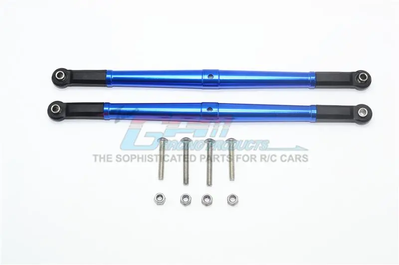 Losi 1/6 Super Baja Rey 4X4 Desert Truck Aluminum Adjustable Rear Upper Chassis Link Tie Rods - 1Pr Set Blue 1