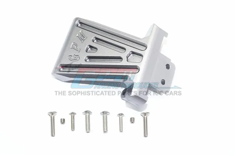 Losi 1/6 Super Baja Rey 4X4 Desert Truck Aluminum Front Bumper Mount - 1Pc Set Gray Silver 1