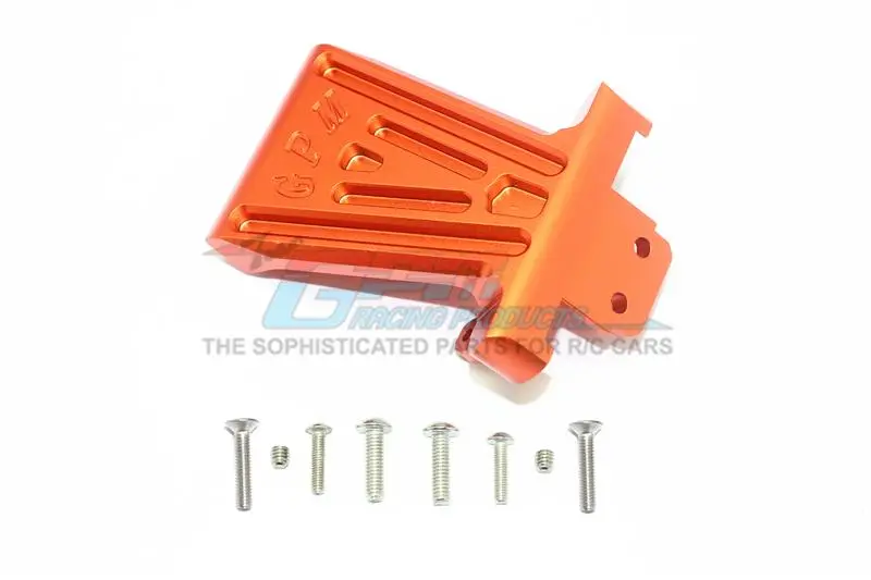 Losi 1/6 Super Baja Rey 4X4 Desert Truck Aluminum Front Bumper Mount - 1Pc Set Orange 1