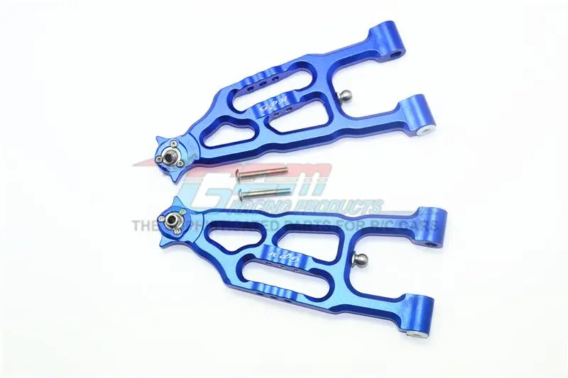 Losi 1/6 Super Baja Rey 4X4 Desert Truck Aluminum Front Lower Suspension Arm - 1Pr Set Blue 1