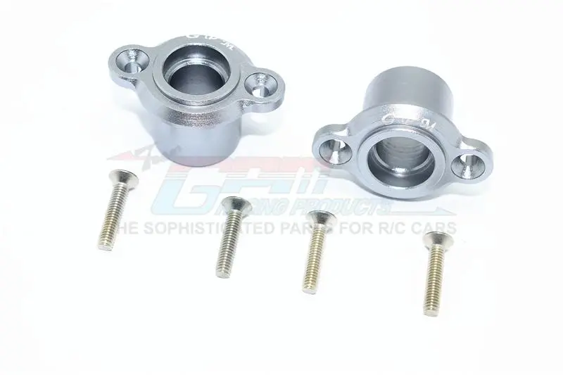 Losi 1/6 Super Baja Rey 4X4 Desert Truck Aluminum Rear Axle Adapters - 1Pr Set Gray Silver 1
