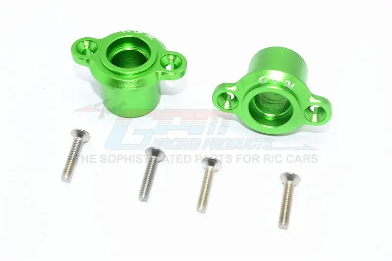 Losi 1/6 Super Baja Rey 4X4 Desert Truck Aluminum Rear Axle Adapters - 1Pr Set Green 1