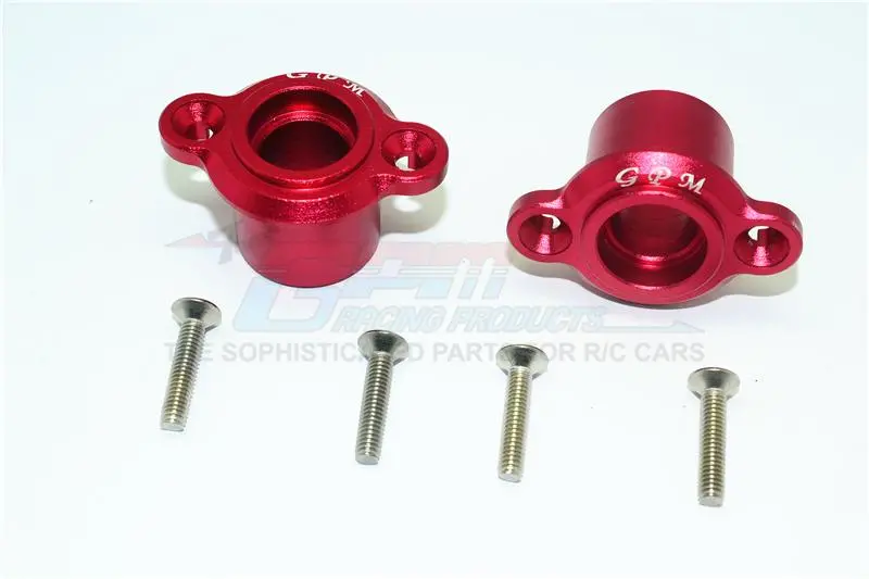 Losi 1/6 Super Baja Rey 4X4 Desert Truck Aluminum Rear Axle Adapters - 1Pr Set Red 1