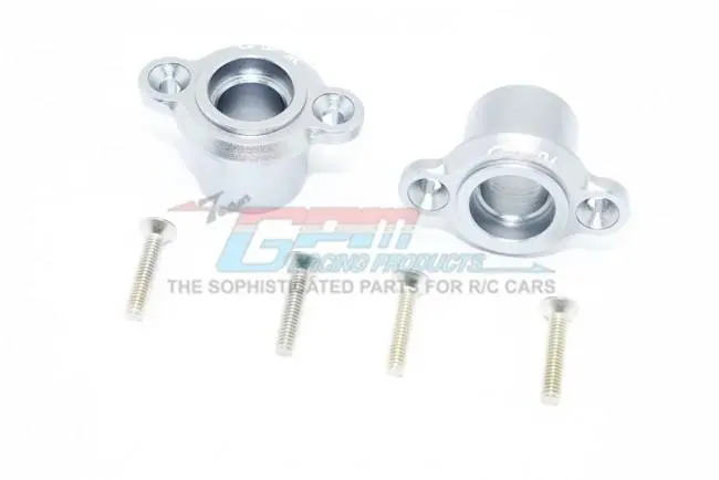 Losi 1/6 Super Baja Rey 4X4 Desert Truck Aluminum Rear Axle Adapters - 1Pr Set Silver 1