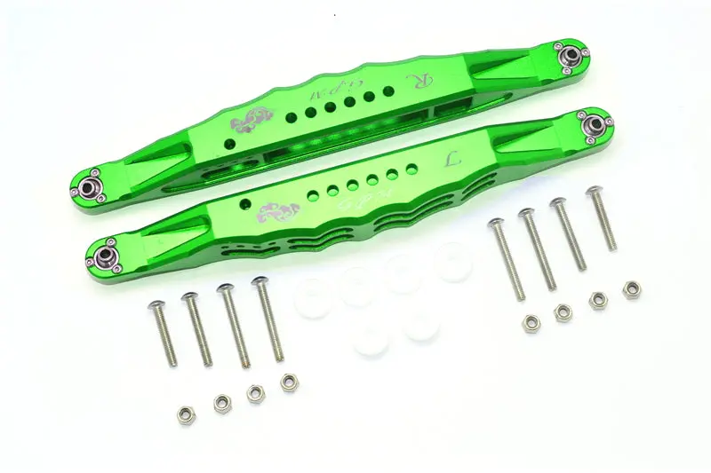 Losi 1/6 Super Baja Rey 4X4 Desert Truck Aluminum Rear Lower Trailing Arms - 1Pr Set Green 1