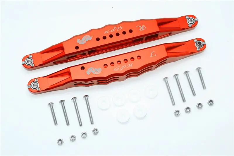 Losi 1/6 Super Baja Rey 4X4 Desert Truck Aluminum Rear Lower Trailing Arms - 1Pr Set Orange 1