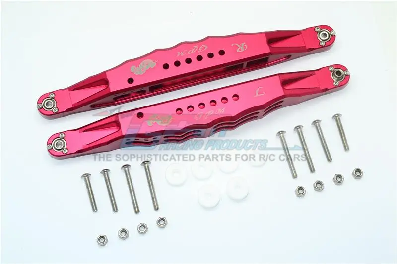 Losi 1/6 Super Baja Rey 4X4 Desert Truck Aluminum Rear Lower Trailing Arms - 1Pr Set Red 1