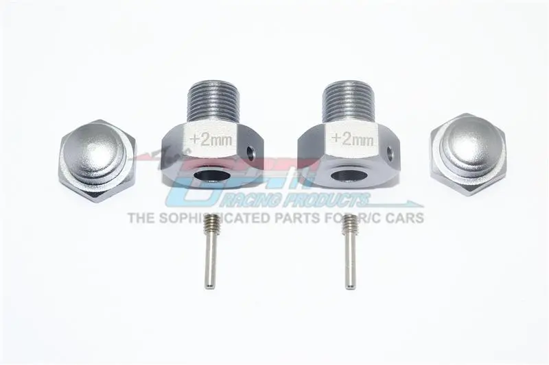 Losi 1/6 Super Baja Rey 4X4 Desert Truck Aluminum Wheel Hex Adapter (+2Mm) - 6Pc Set Gray Silver 1