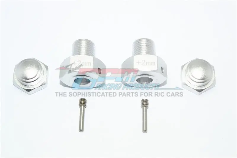 Losi 1/6 Super Baja Rey 4X4 Desert Truck Aluminum Wheel Hex Adapter (+2Mm) - 6Pc Set Silver 1