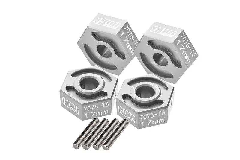 Losi 1/8 Lmt 4Wd Solid Axle Monster Truck Aluminium 7075-T6 Hex Adapter (17Mmx8mm) - Silver 1