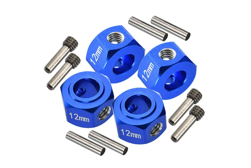 Losi 1/8 Lmt 4Wd Solid Axle Monster Truck Upgrade Parts Aluminum 6061-T6 Hex Adapter (12Mmx8mm) - Blue 1
