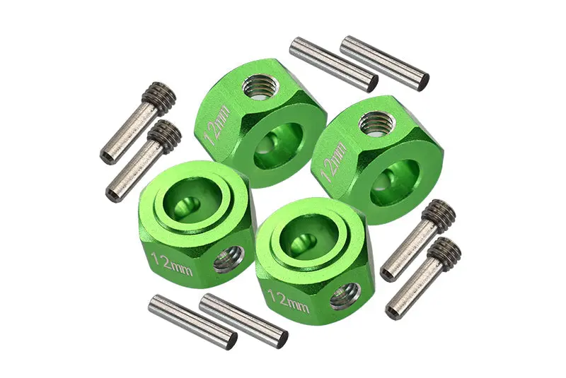 Losi 1/8 Lmt 4Wd Solid Axle Monster Truck Upgrade Parts Aluminum 6061-T6 Hex Adapter (12Mmx8mm) - Green 1