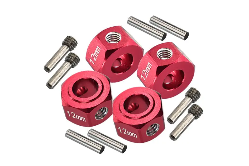Losi 1/8 Lmt 4Wd Solid Axle Monster Truck Upgrade Parts Aluminum 6061-T6 Hex Adapter (12Mmx8mm) - Red 1